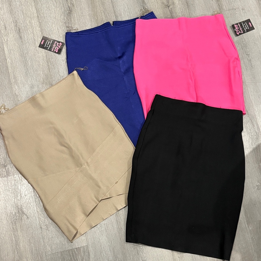 Set of Four Pencil Skirts in Various Colors
